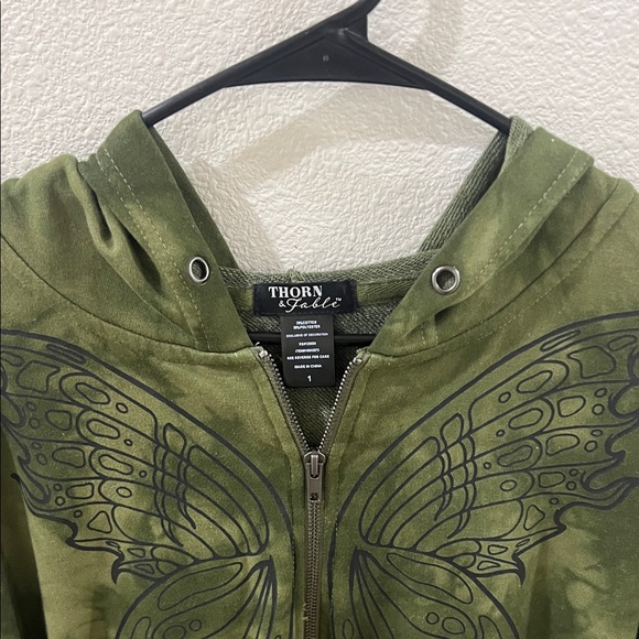 Thor Olive Winged Zip-Up Hoodie - Picture 2 of 3
